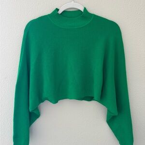 Kelly Green Cropped Sweater